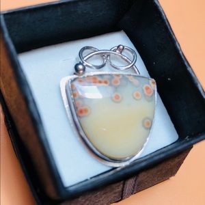 Ocean Jasper sterling silver pendant